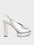 Satin V-Cut Slingback Platforms